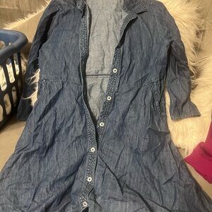 Denim Button-Up Dress